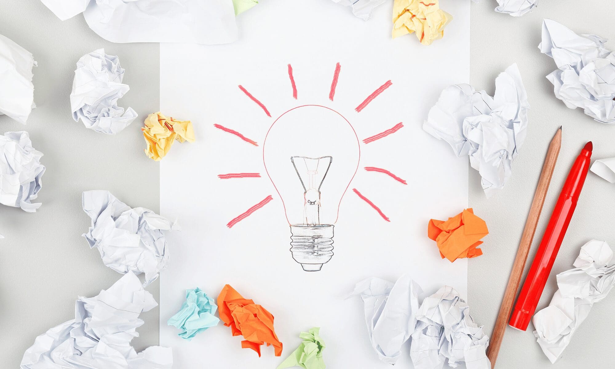 lightbulb with business ideas